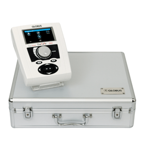 Valigetta in alluminio grigio per il trasporto di dispositivi Globus (Diacare 5000, Diathermy Globus Beauty 6000)